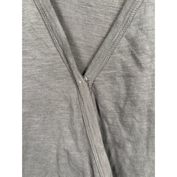 Umgee Charcoal Surplice Printed Tie Waist Shirt Blouse Womens Size 1XL *READ - Picture 6 of 9